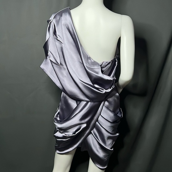 ASOS - 10 - NWOT Lavender Asymmetrical Mini Dress - Picture 3 of 8